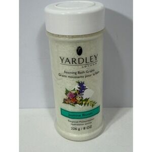 Yardley London Jasmine Bloom Foaming Bath Grains 8 oz Moisturizing Bath Salts